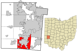 Montgomery County Ohio incorporated and unincorporated areas Miami Township highlighted